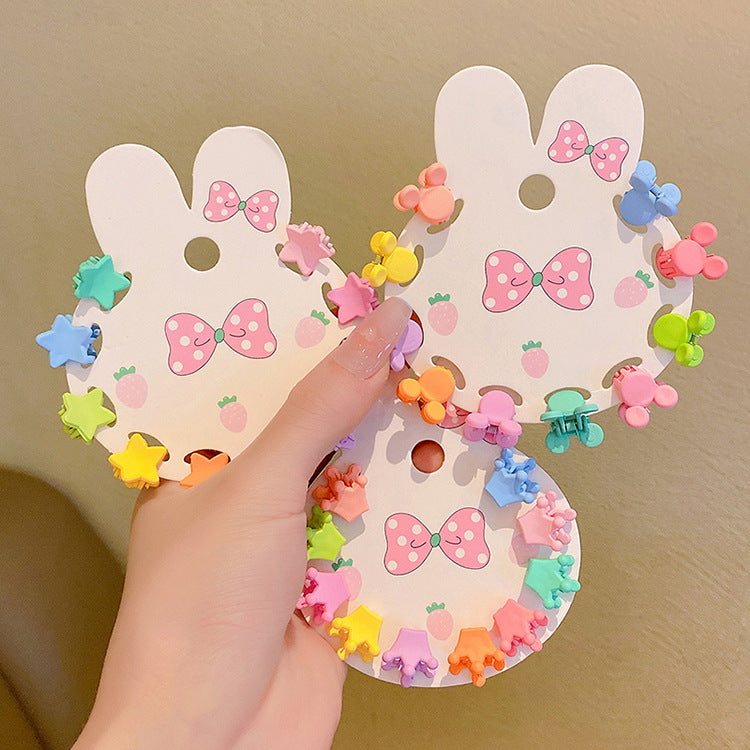 Mouse Pastel Mini Claw Clips - Set of 10 - Twisty Locks - Kids and Women Hair Accessories, Fashion Clothing and Jewellery India