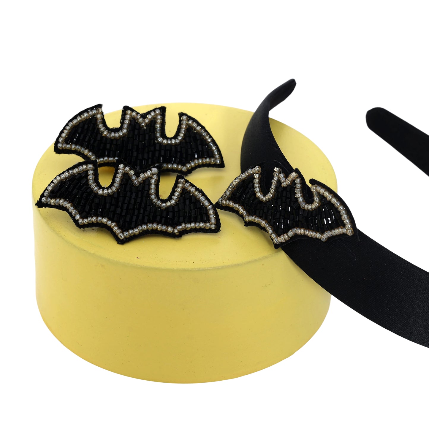 Bat Motif Black Hairband - Twisty Locks - Kids and Women Hair Accessories, Fashion Clothing and Jewellery India