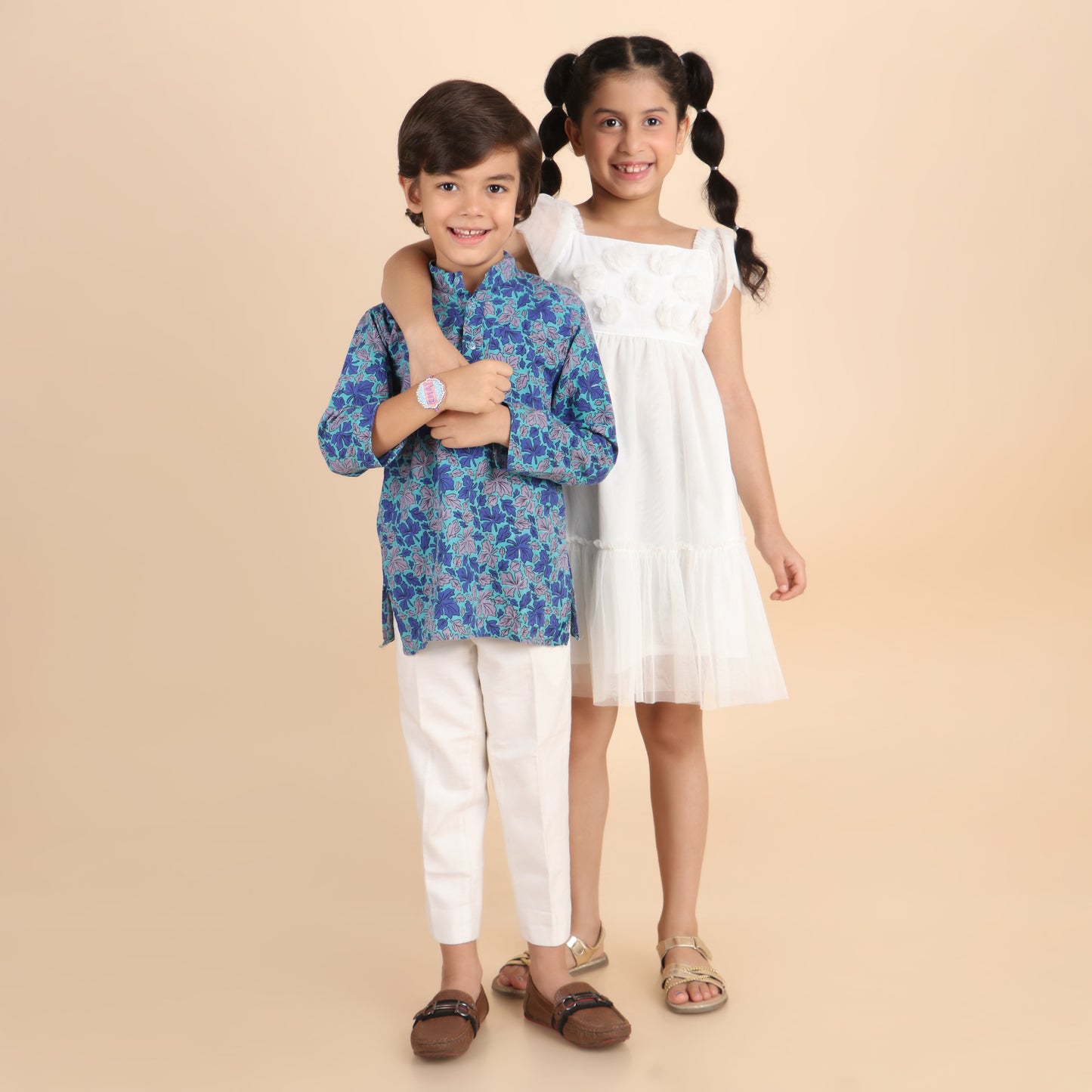Bhai Embroidered Rakhi with Roli & Chawal - Multi - Twisty Locks - Kids Hair Accessories India