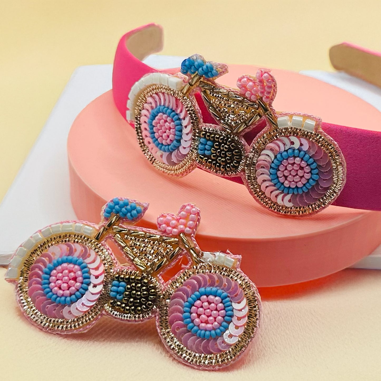 Bicycle Satin Hairband - Twisty Locks - Kids Hair Accessories India