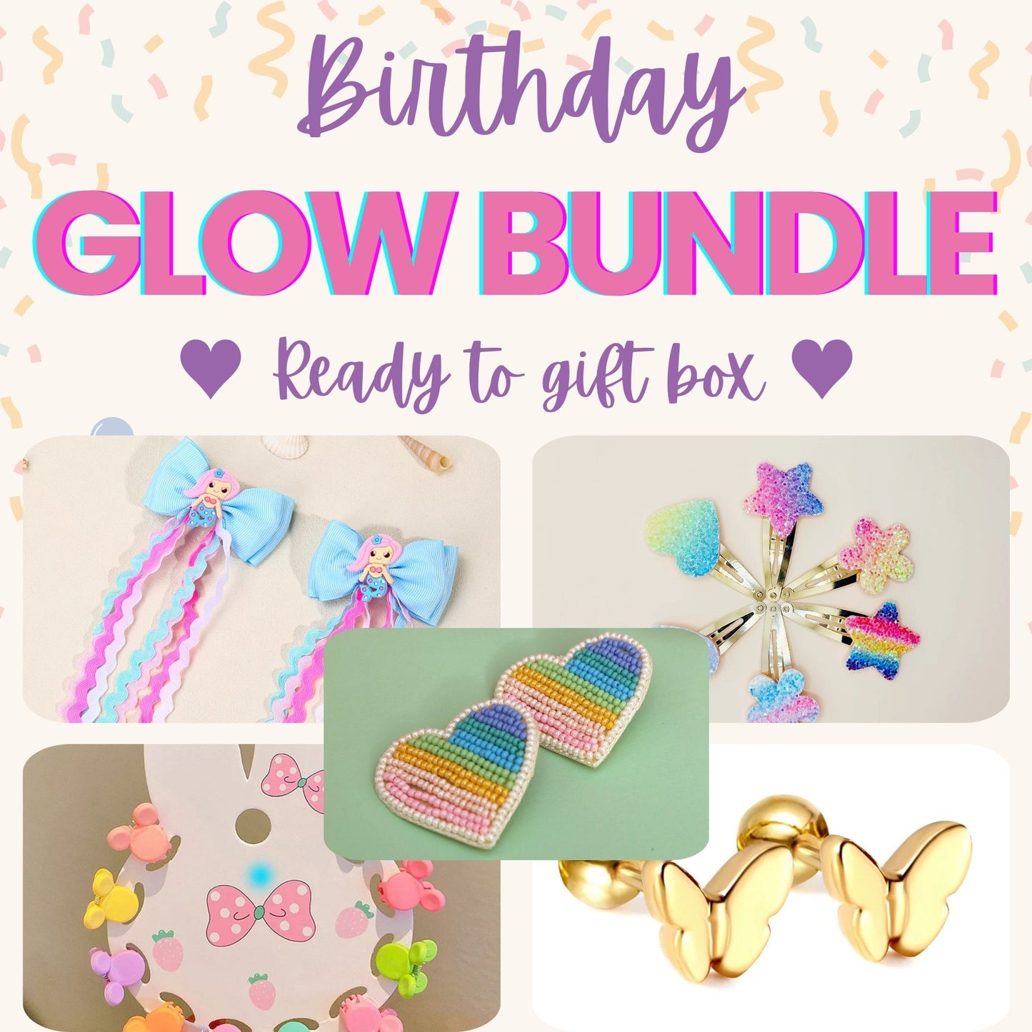 Birthday Glow Bundle - Twisty Locks - Kids and Women Hair Accessories, Fashion Clothing and Jewellery India