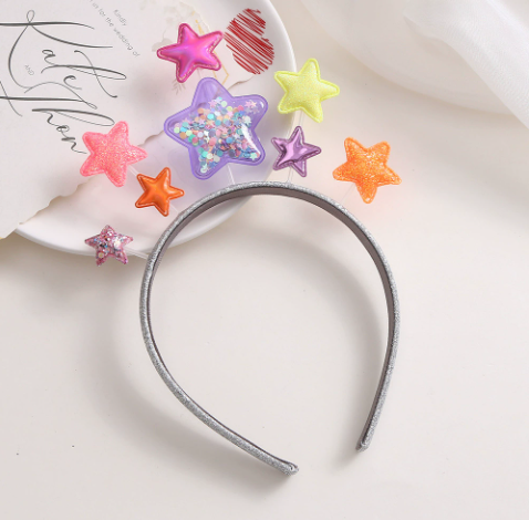 Birthday Star Party Hairband flat lay – kids party hair accessories by Twisty Locks
