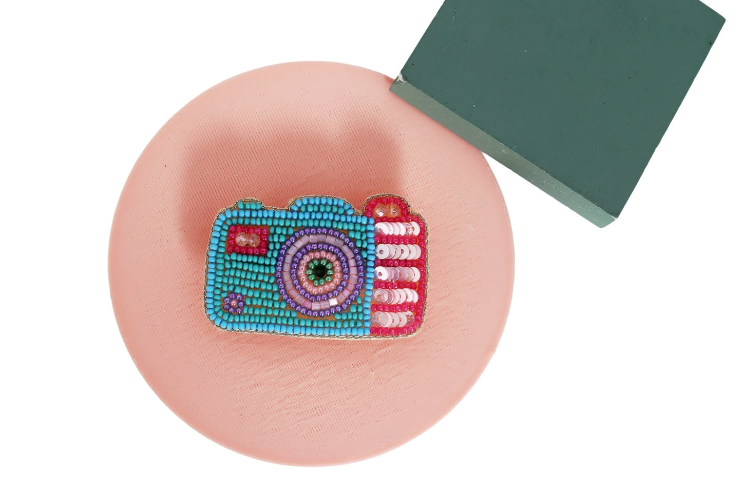 Camera Embroidered Hair Clip - Twisty Locks - Kids and Women Hair Accessories, Fashion Clothing and Jewellery India
