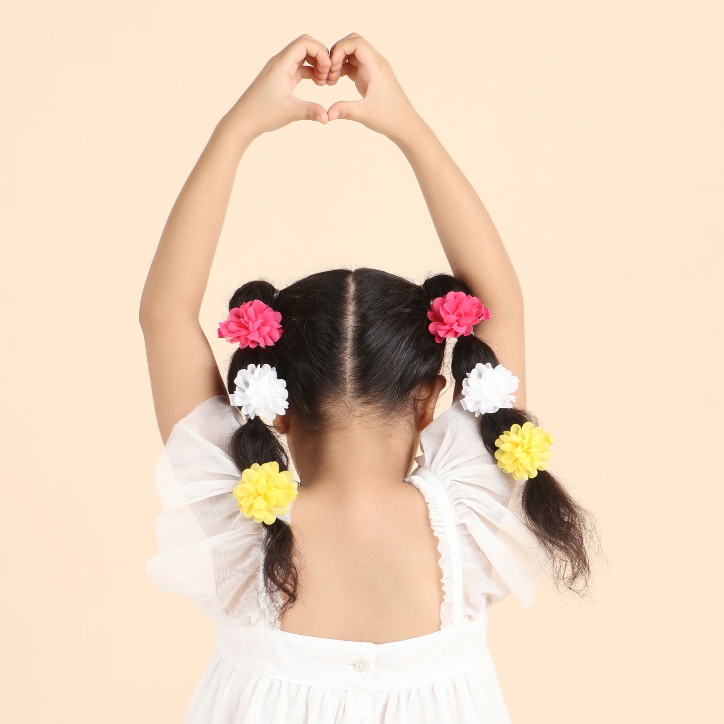Chiffon Floral Hair Clips - Twisty Locks - Kids and Women Hair Accessories, Fashion Clothing and Jewellery India