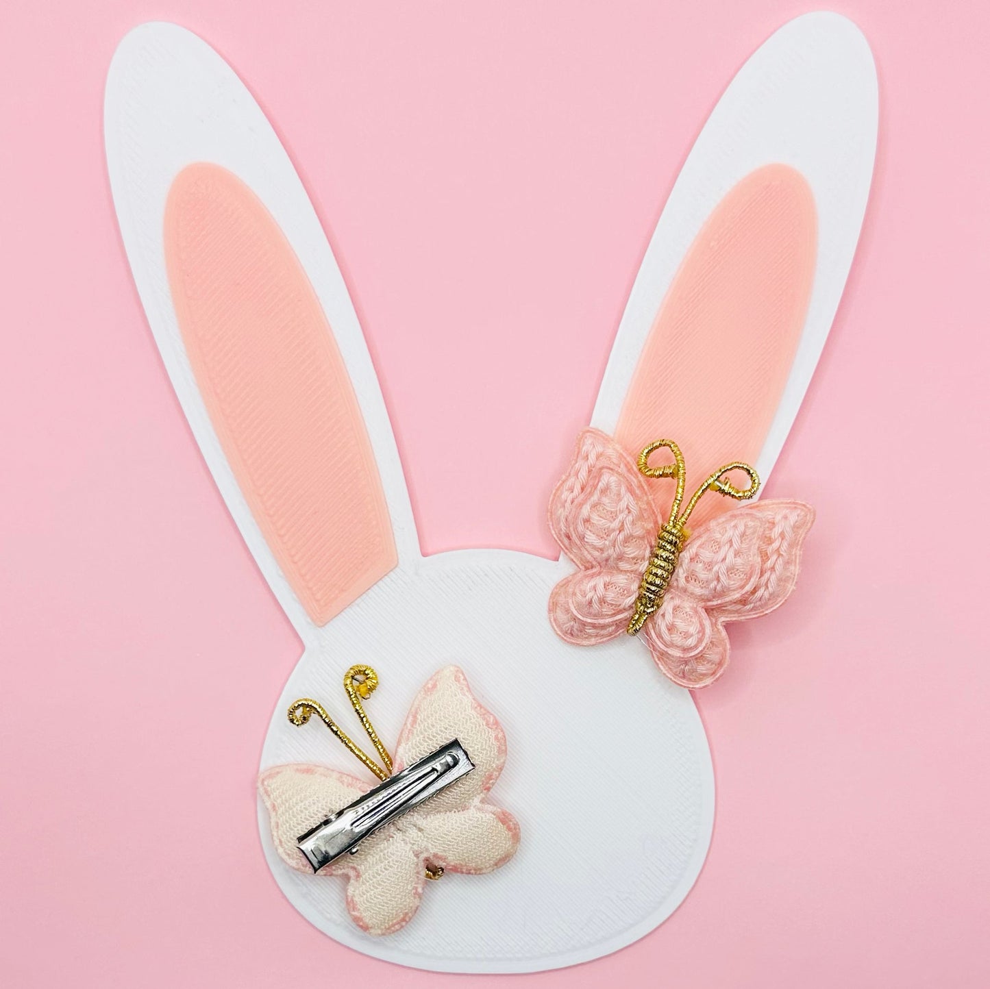 Crochet Butterfly Clips - Baby Pink Set of 2 - Twisty Locks - Kids and Women Hair Accessories, Fashion Clothing and Jewellery India