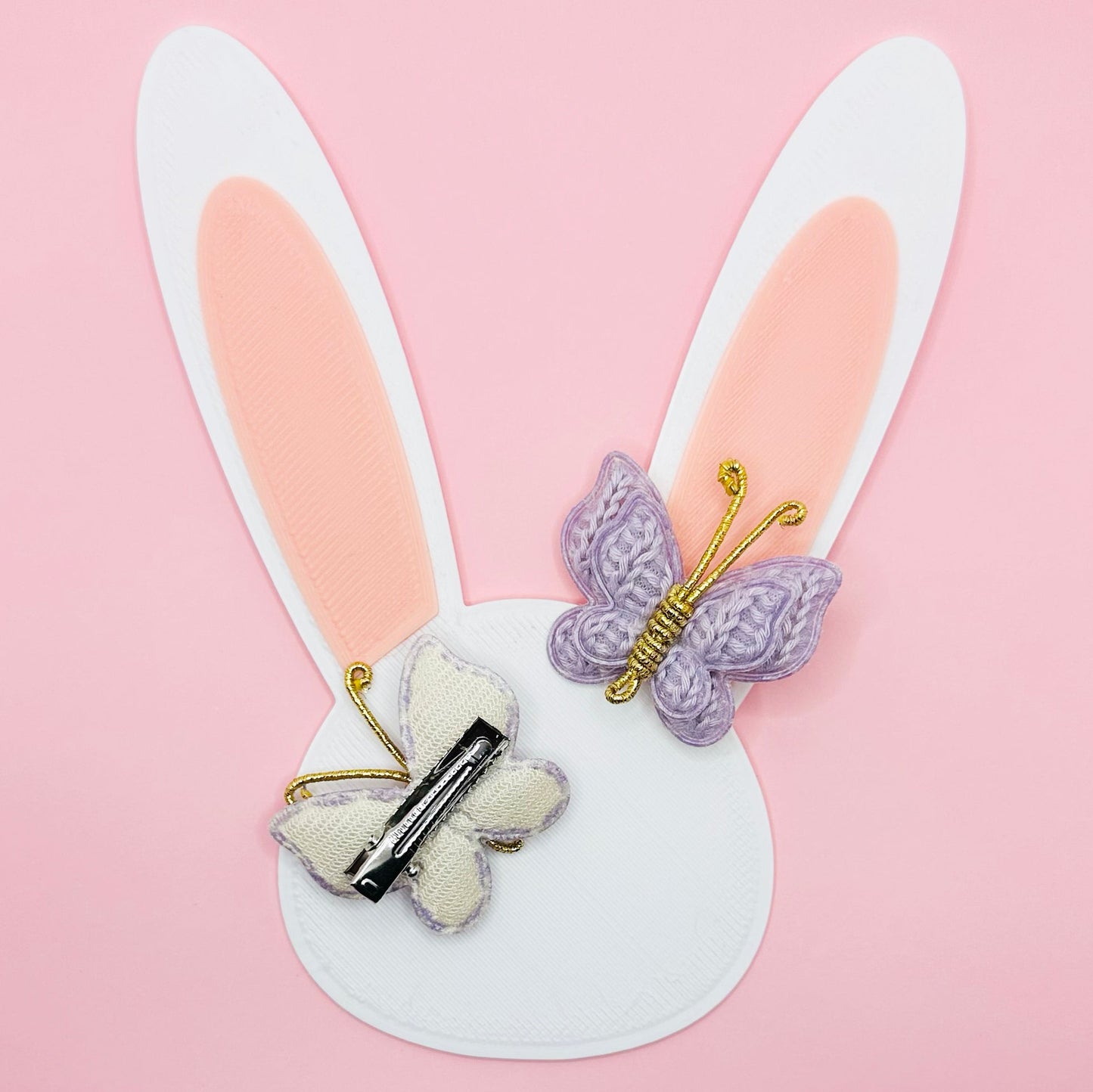 Crochet Butterfly Clips - Lavender Set of 2 - Twisty Locks - Kids and Women Hair Accessories, Fashion Clothing and Jewellery India