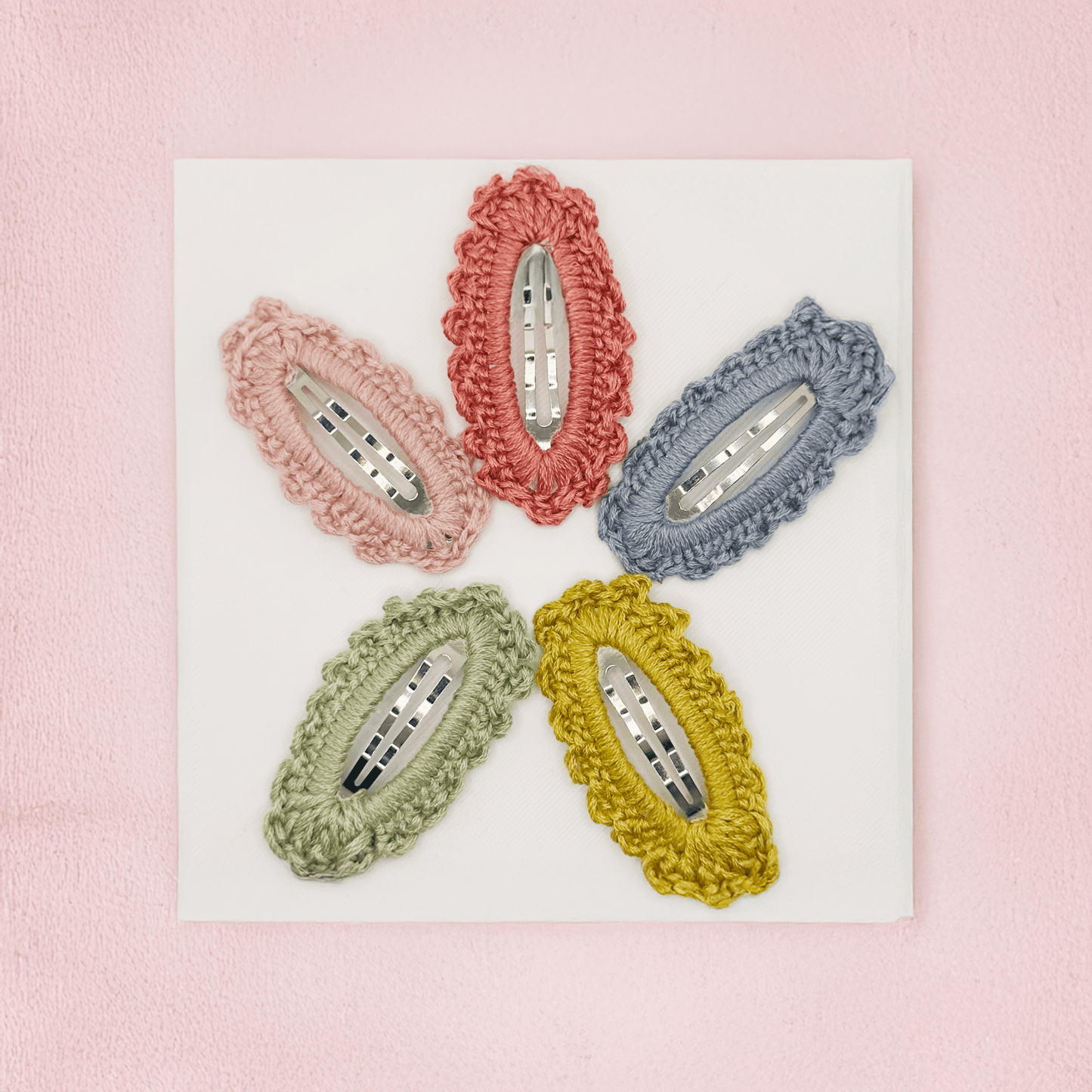 Crochet Tic Tac Pins - Yellow Set of 2 - Twisty Locks - Kids and Women Hair Accessories, Fashion Clothing and Jewellery India