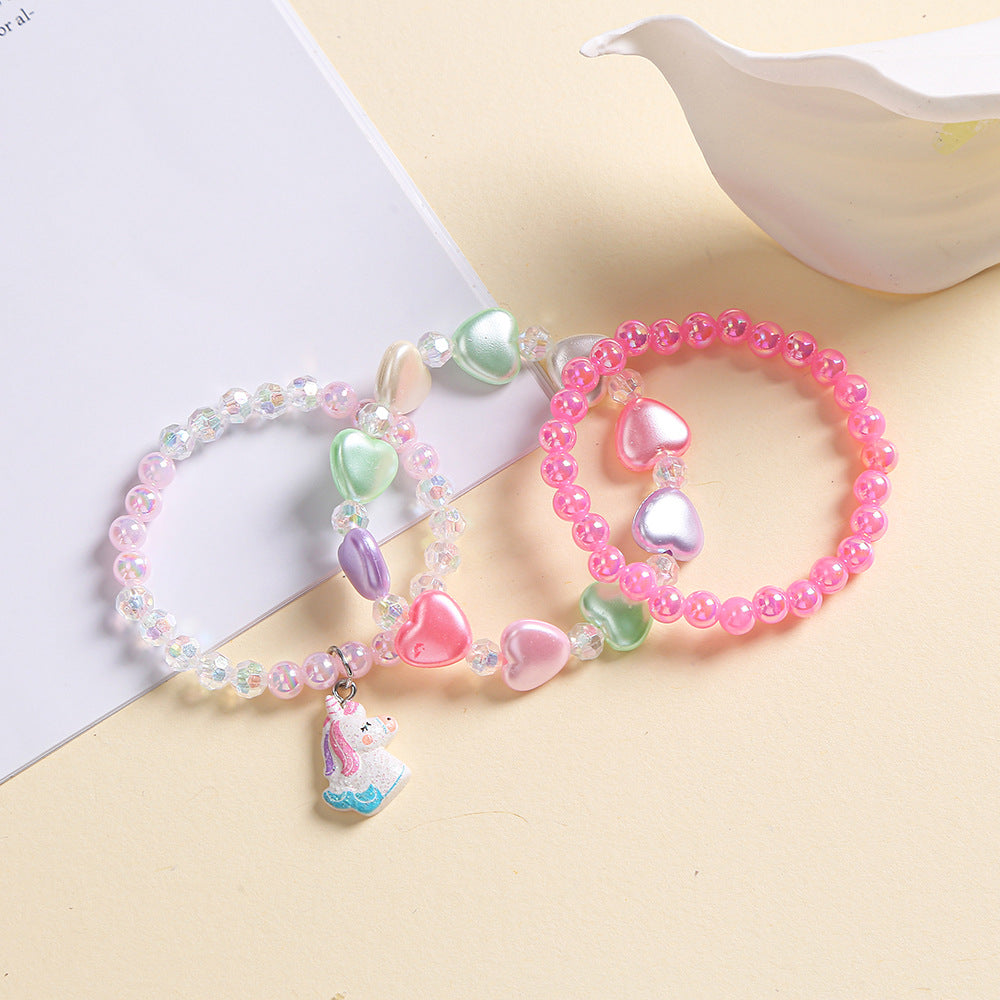 Cute Beaded Bracelets- Set of 3 - Twisty Locks - Kids and Women Hair Accessories, Fashion Clothing and Jewellery India