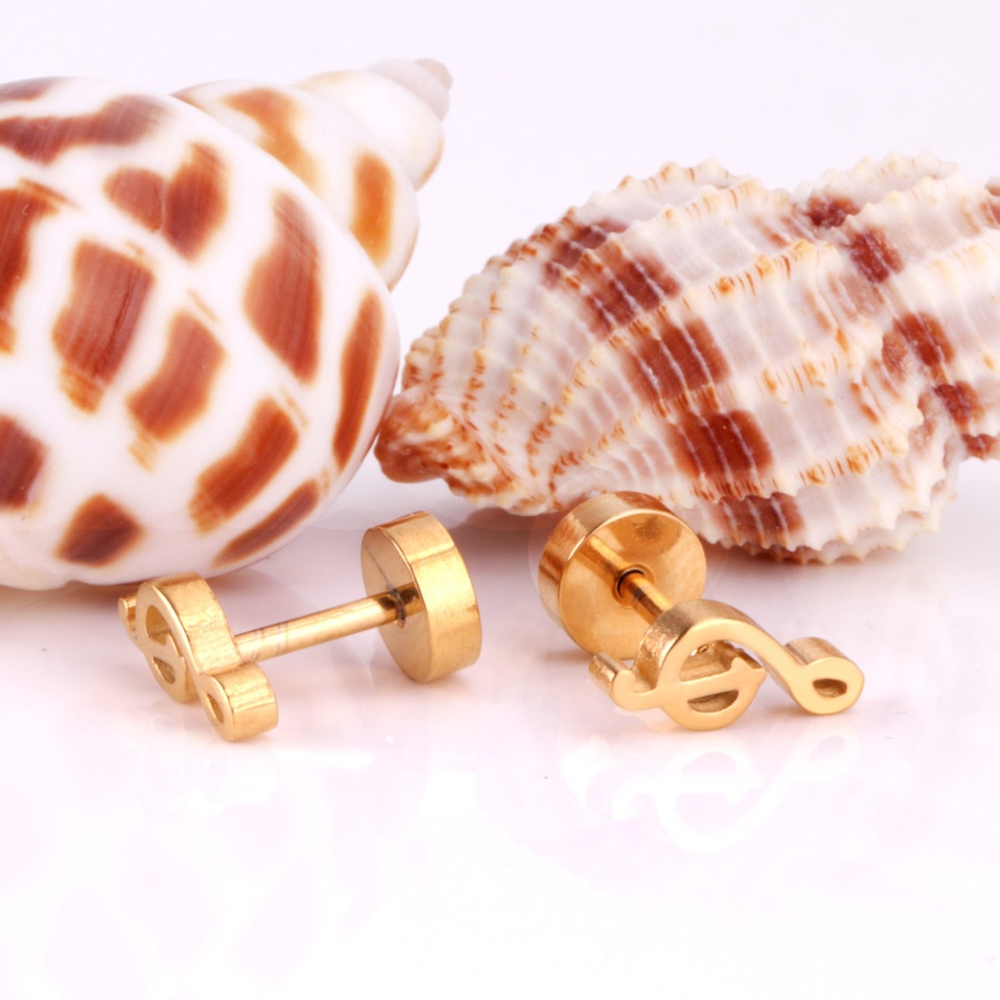 Cute Music Note 18K Gold Plated Children's Earrings - Twisty Locks - Kids and Women Hair Accessories, Fashion Clothing and Jewellery India