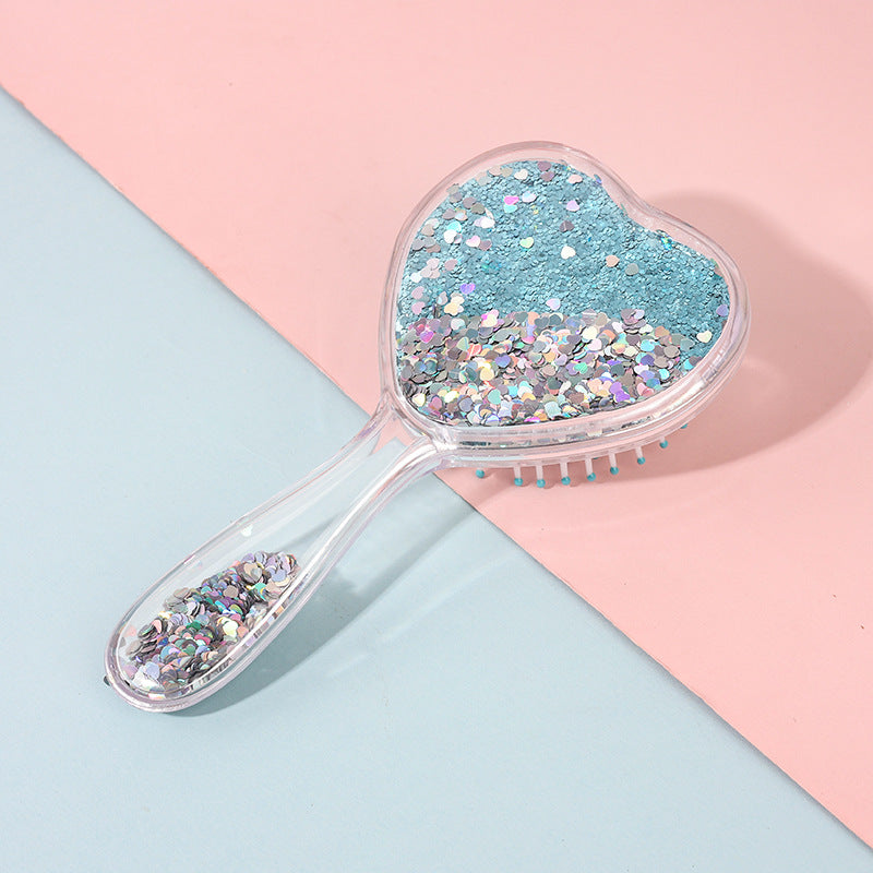 Detangling Hair Brush - Blue heart - Twisty Locks - Kids and Women Hair Accessories, Fashion Clothing and Jewellery India