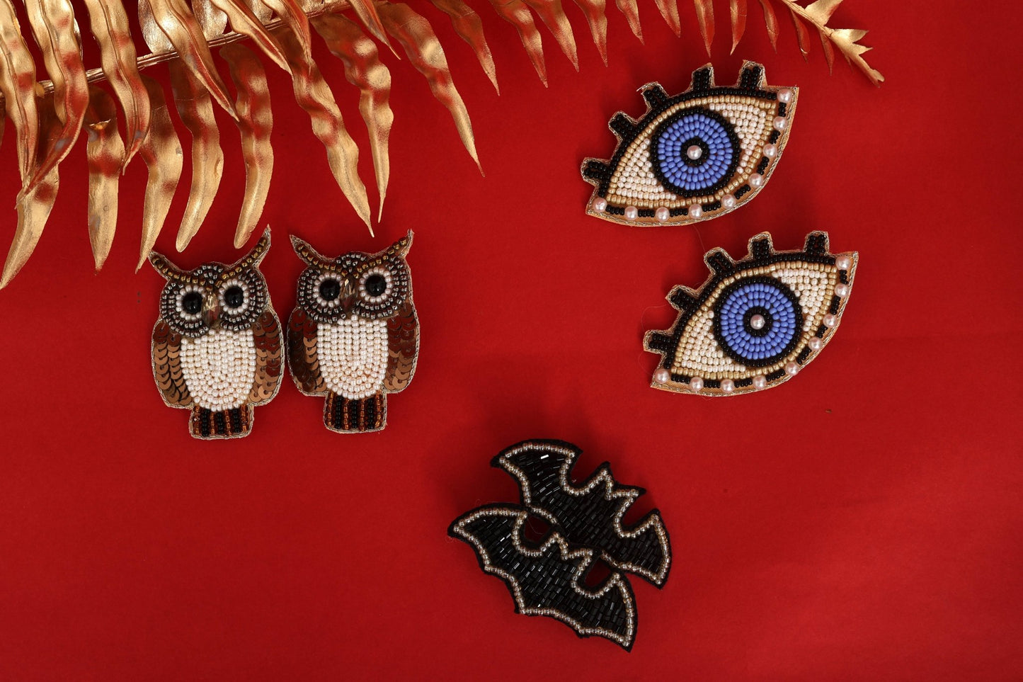 Evil Eye Embroidered Hair Clips Set - Twisty Locks - Kids and Women Hair Accessories, Fashion Clothing and Jewellery India