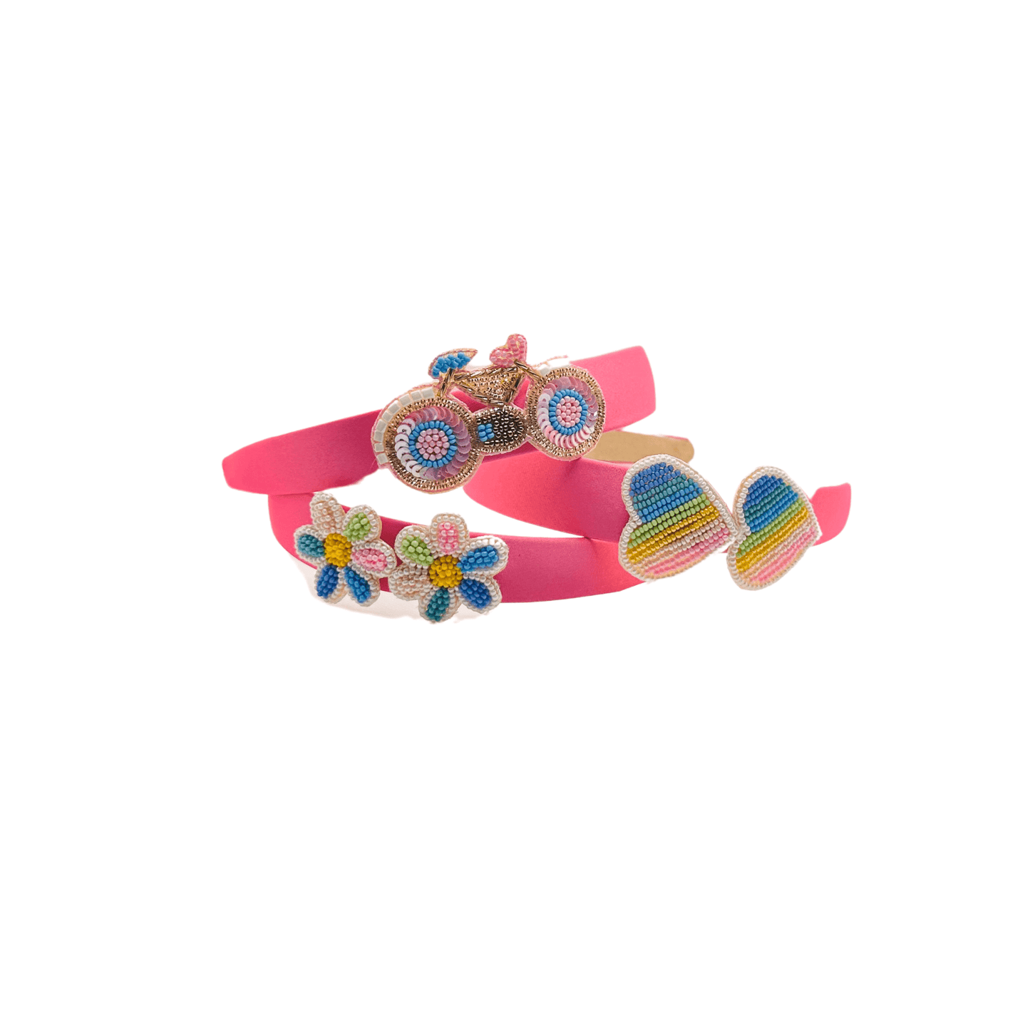 Floral Delight Pink Hairband - Twisty Locks - Kids and Women Hair Accessories, Fashion Clothing and Jewellery India