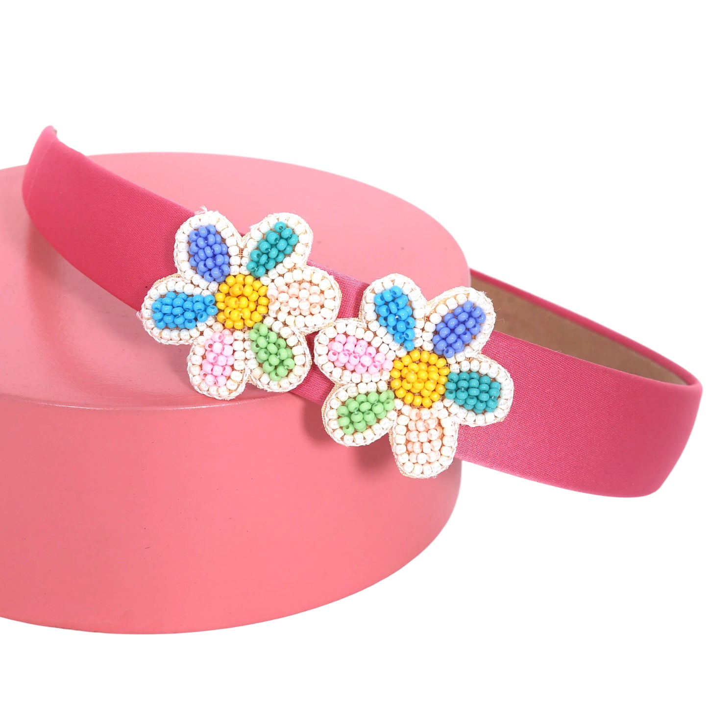 Floral Delight Pink Hairband - Twisty Locks - Kids and Women Hair Accessories, Fashion Clothing and Jewellery India