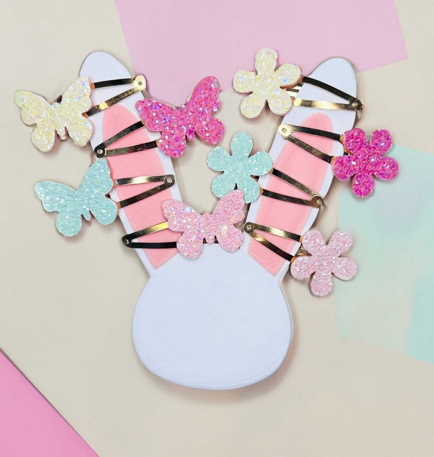 Glitter Butterfly Tic Tac Snap Pins - Set of 4 - Twisty Locks - Kids and Women Hair Accessories, Fashion Clothing and Jewellery India