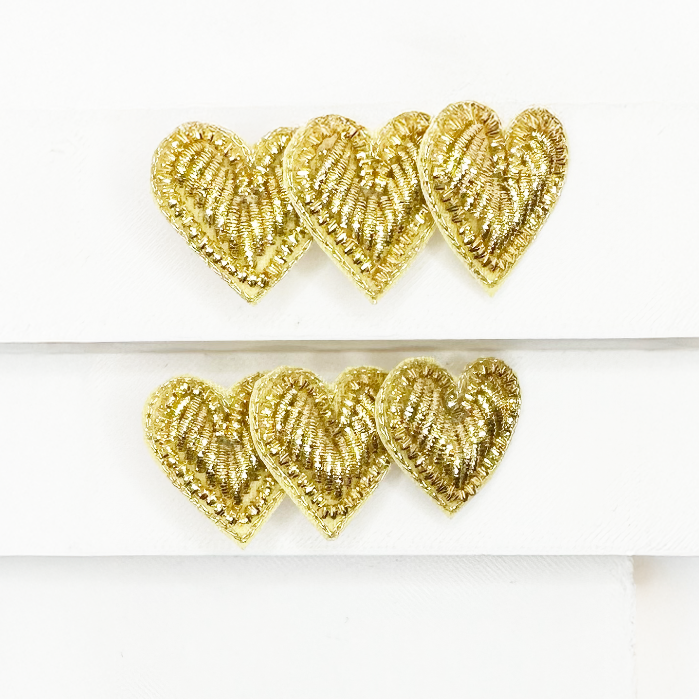 Golden Heart Clips - Set of 2 - Twisty Locks - Kids and Women Hair Accessories, Fashion Clothing and Jewellery India