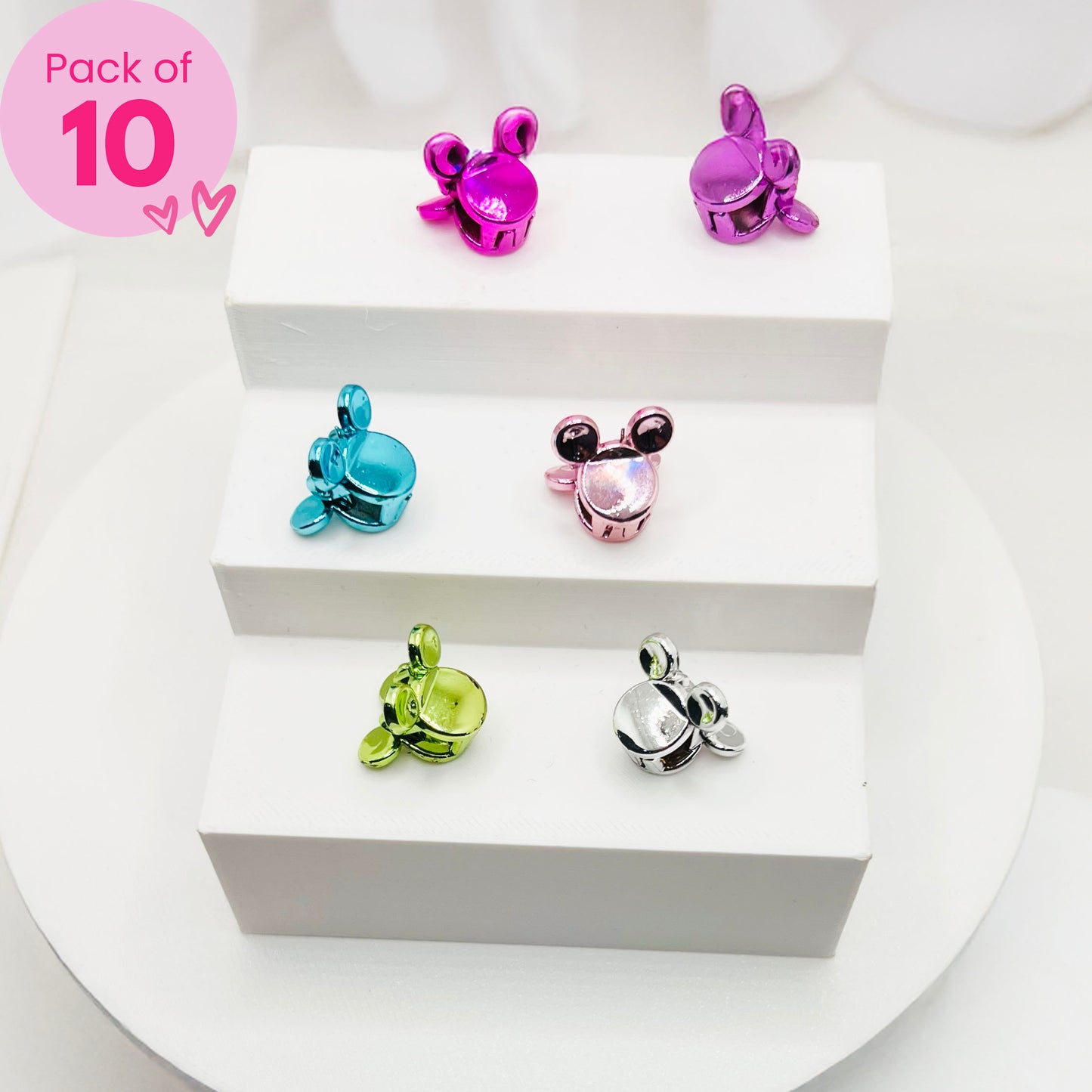 Mouse Mini Claw Clips - Set of 10
