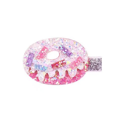 Ice Lolly & Donut Sparkle Clips - Set of 2 - Twisty Locks - Kids and Women Hair Accessories, Fashion Clothing and Jewellery India