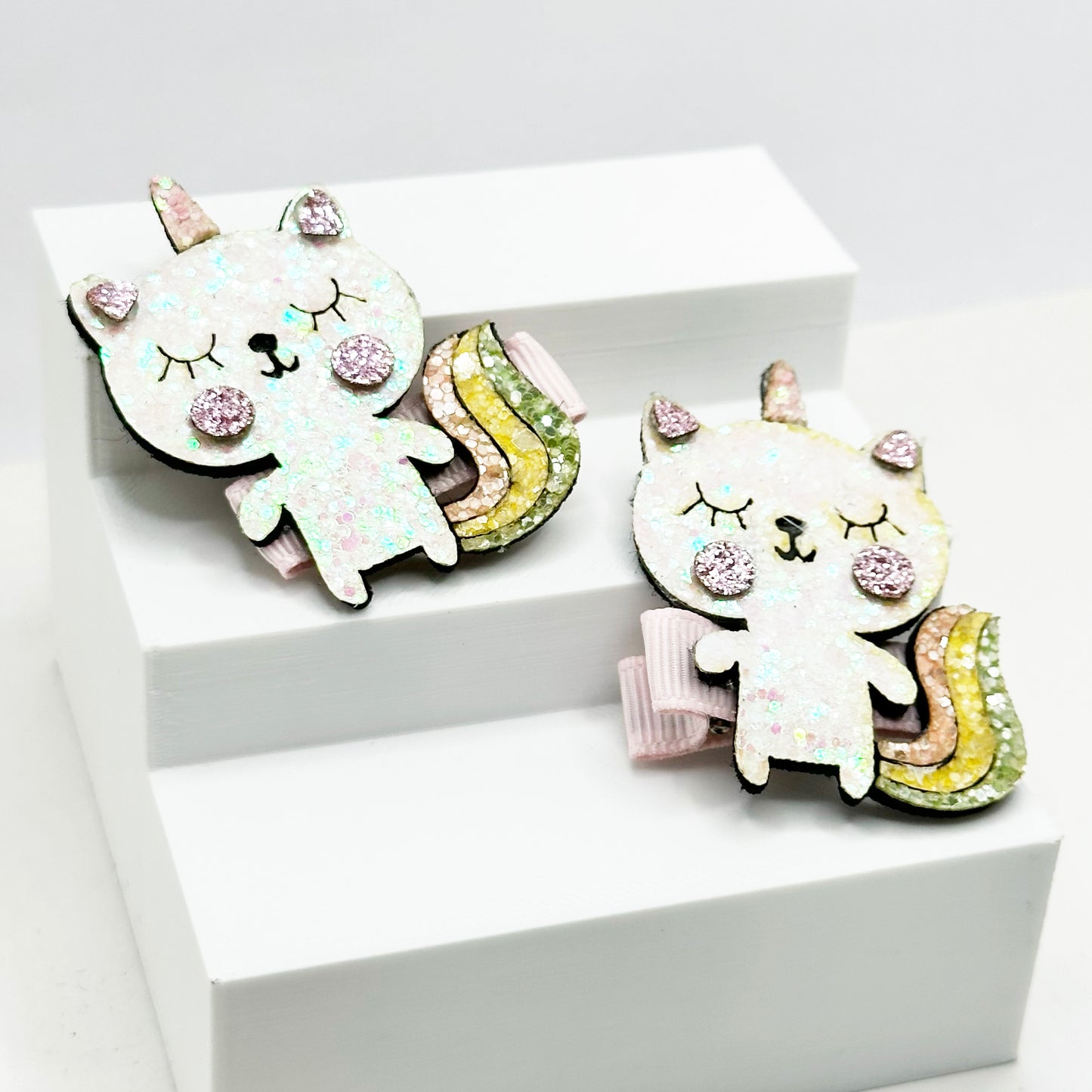 Kitty Unicorn Clips - Set of 2 - Twisty Locks - Kids and Women Hair Accessories, Fashion Clothing and Jewellery India