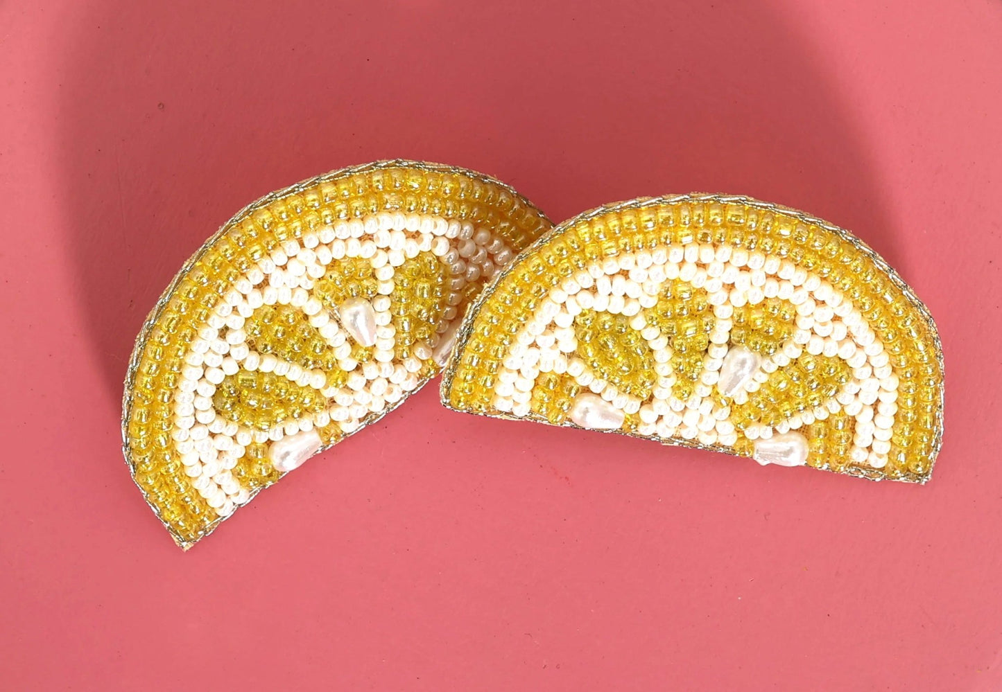 Lemon Embroidered Hair Clips Set - Twisty Locks - Kids and Women Hair Accessories, Fashion Clothing and Jewellery India
