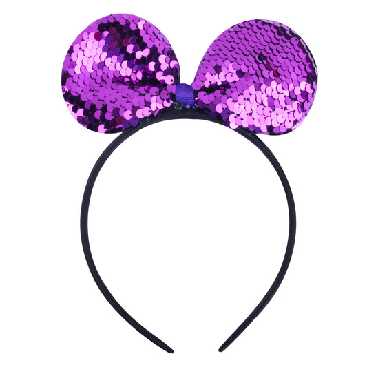 Minnie Purple Sequin Party Hairband - Twisty Locks - Kids and Women Hair Accessories, Fashion Clothing and Jewellery India