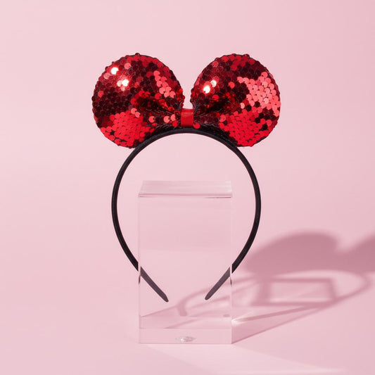 Minnie Red Sequin Party Hairband - Twisty Locks - Kids and Women Hair Accessories, Fashion Clothing and Jewellery India