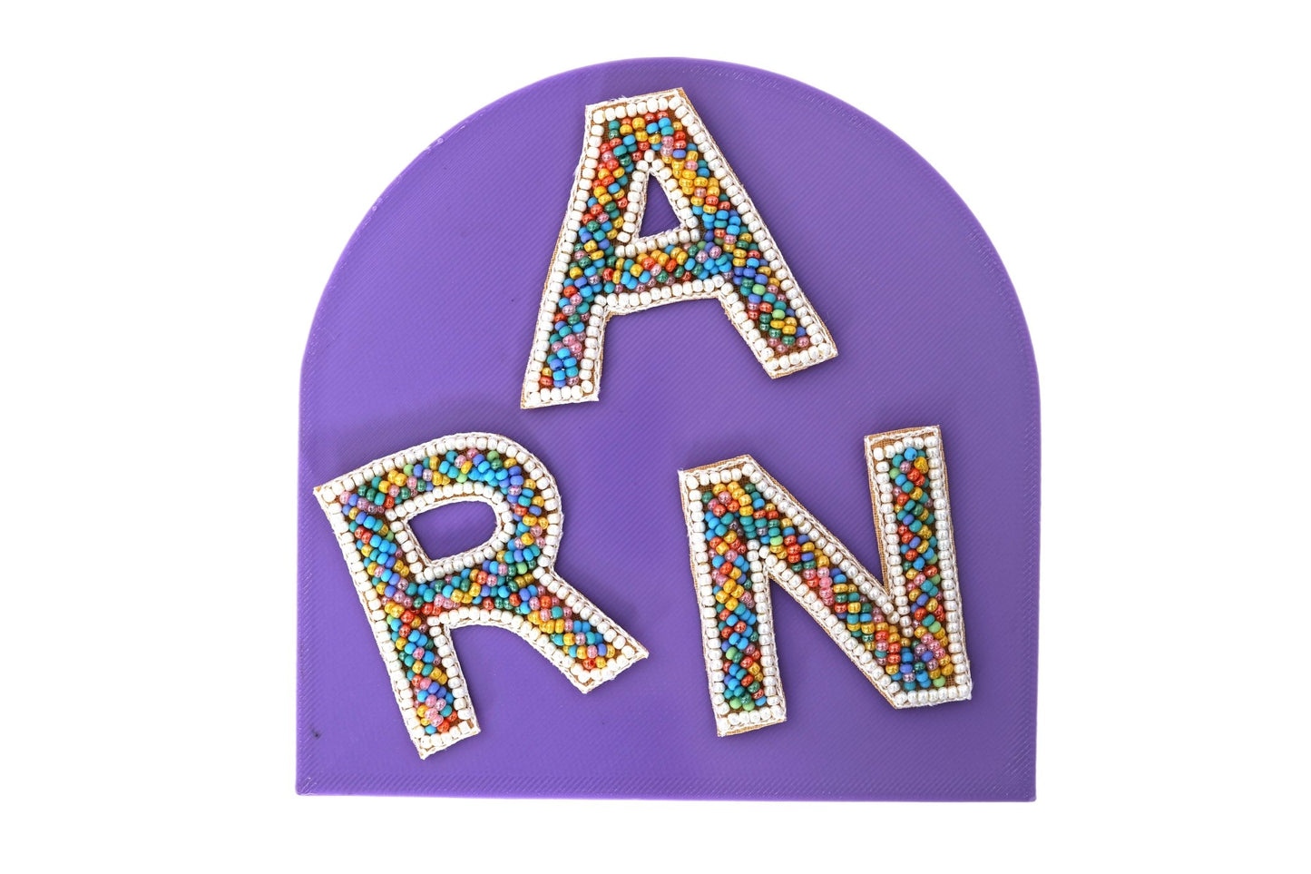 Multicolour Embroidered Alphabet Clip - Twisty Locks - Kids and Women Hair Accessories, Fashion Clothing and Jewellery India