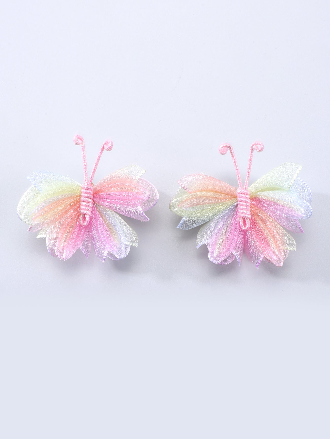 Organza Butterfly Clips - Multicolour Set of 2 - Twisty Locks - Kids and Women Hair Accessories, Fashion Clothing and Jewellery India