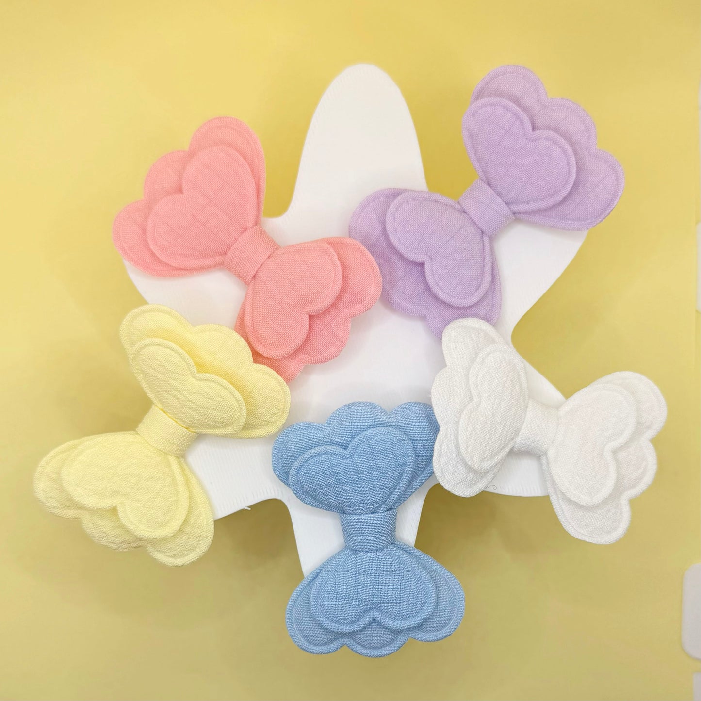 Pastel Hair Bows- Set of 10 - Twisty Locks - Kids and Women Hair Accessories, Fashion Clothing and Jewellery India