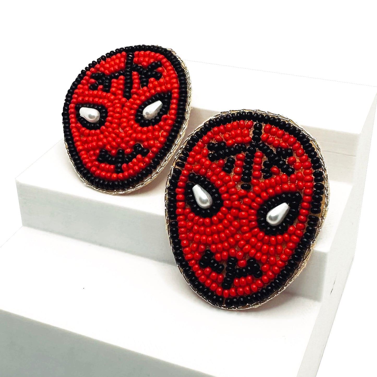Spidey Man Embroidered Hair Clips - Set of 2 - Twisty Locks - Kids and Women Hair Accessories, Fashion Clothing and Jewellery India