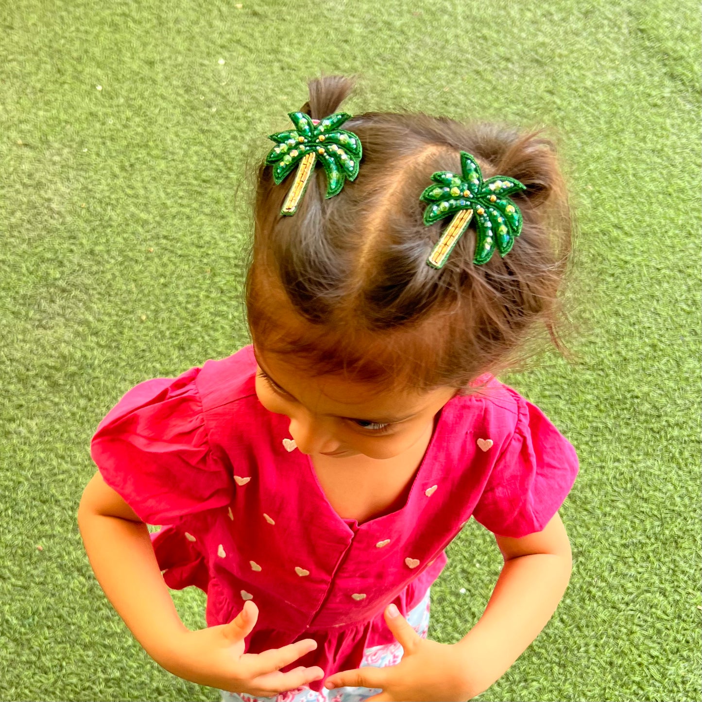 Tropical Vibes Palm Tree Hairclips - Twisty Locks - Kids and Women Hair Accessories, Fashion Clothing and Jewellery India