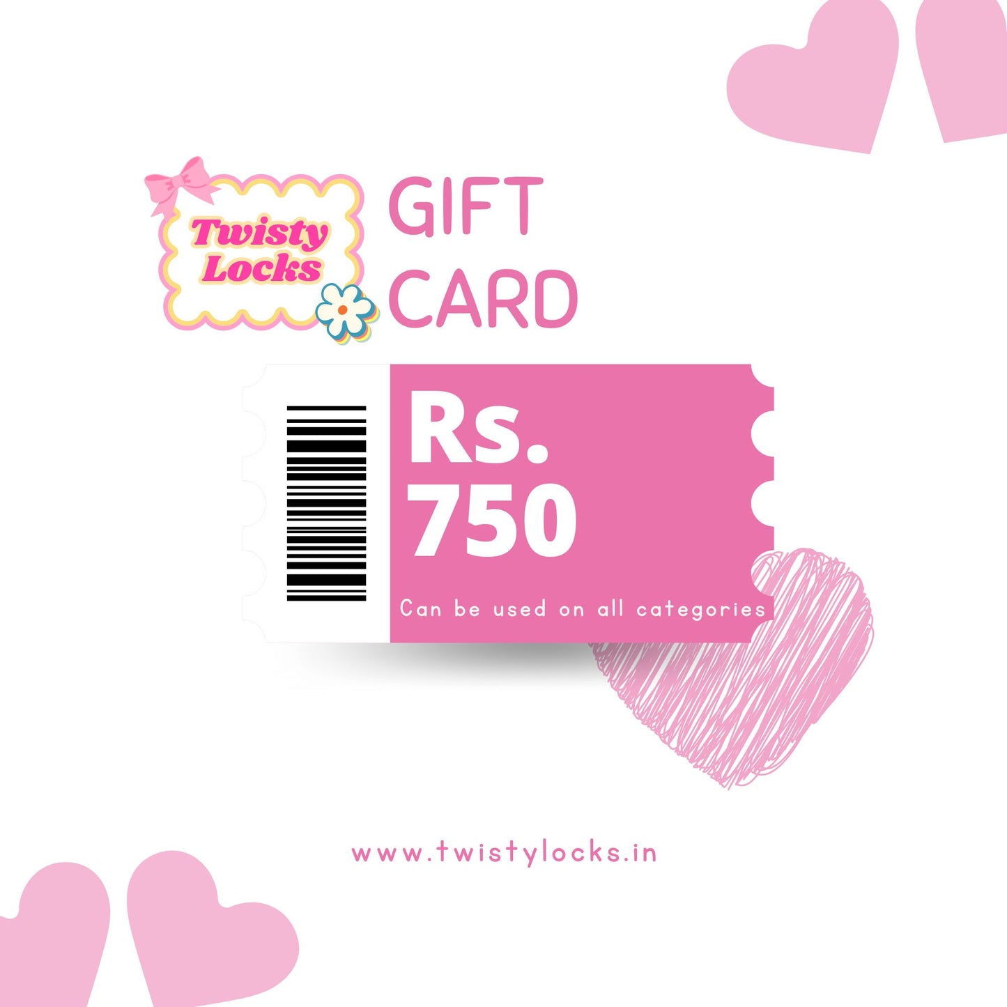 Twisty Locks Gift Card - Twisty Locks - Kids and Women Hair Accessories, Fashion Clothing and Jewellery India