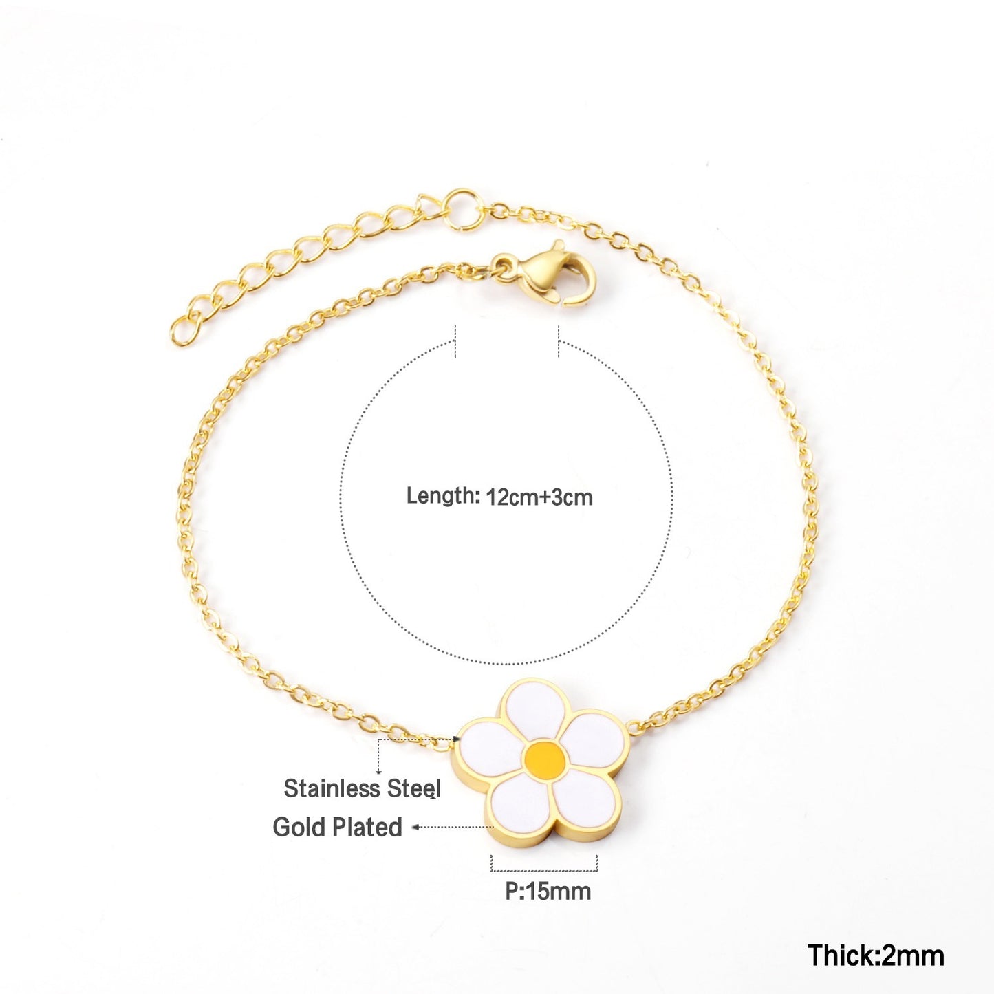 White Flower bracelet packaging – gift-ready kids jewellery by Twisty Locks
