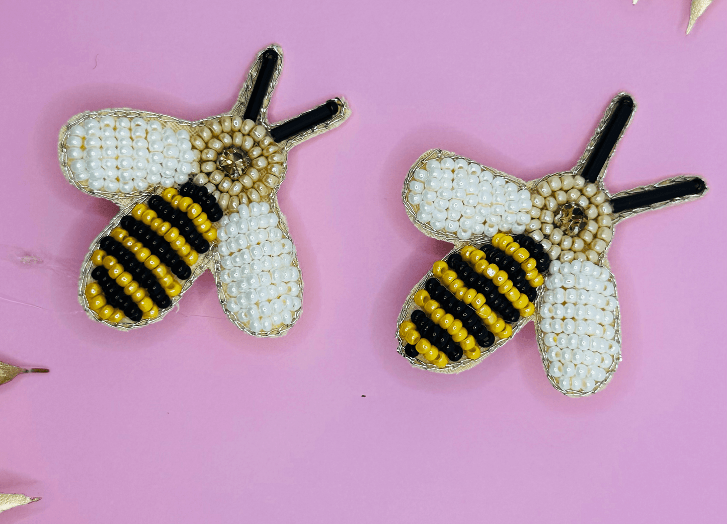 Yellow Bee Embroidered Hair Clips Set - Twisty Locks - Kids and Women Hair Accessories, Fashion Clothing and Jewellery India