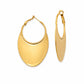 Shield Flat Hoop 18K Gold-Plated Earrings