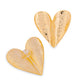 Hammered Heart Oversized 18K Gold-Plated Earrings