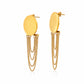 Disc & Chain Tassel 18K Gold-Plated Earrings