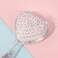 Detangling Hair Brush - Pink Heart - Twisty Locks  - Kids and Women Hair Accessories, Fashion Clothing and Jewellery India