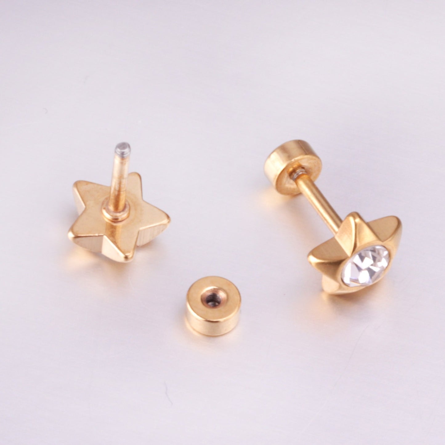 Sparkle Star 18K Gold Plated Children's Earrings