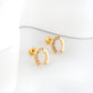 Sparkle Horseshoe 18K Gold Plated Children's Earrings