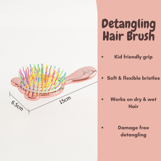 Detangling Hair Brush - Bronze - Twisty Locks  - Kids and Women Hair Accessories, Fashion Clothing and Jewellery India