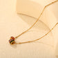 Rainbow Ring Stack CZ 18K Gold-Plated Necklace