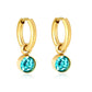 Aquamarine Charm Hoops – main product shot on white by Twisty Locks