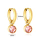 Light Rose Charm Hoops detail – rose crystal charm close-up by Twisty Locks