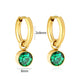 Green Zircon Charm Hoops detail – green zircon crystal close-up by Twisty Locks