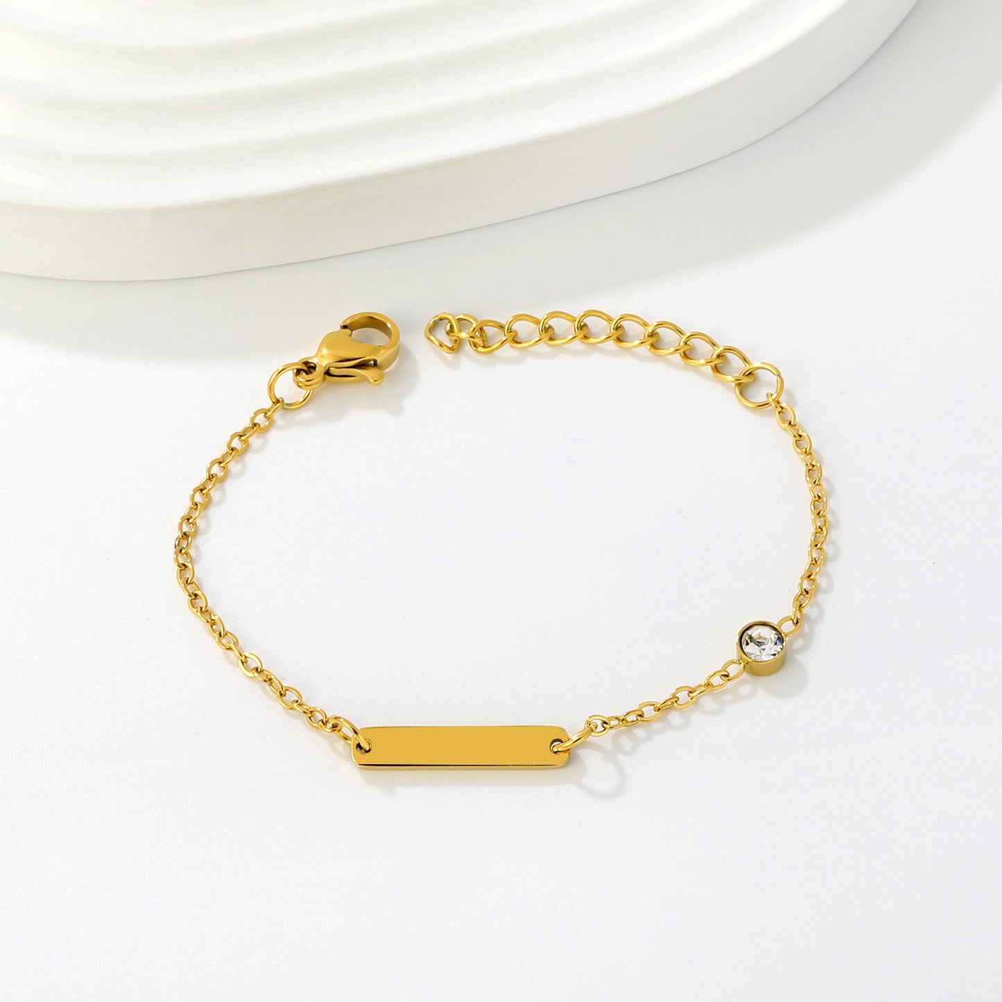 Solitaire Customised bracelet – main product shot on white by Twisty Locks