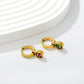 Purple Lights Charm Hoops flat lay – 18K gold plated by Twisty Locks