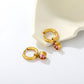 Light Rose Charm Hoops flat lay – 18K gold plated by Twisty Locks