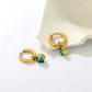 Aquamarine Charm Hoops side angle – poke free kids jewellery by Twisty Locks
