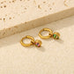 Purple Lights Charm Hoops side angle – colour changing crystal kids jewellery by Twisty Locks