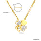 Four-Leaf Heart CZ 18K Gold-Plated Necklace